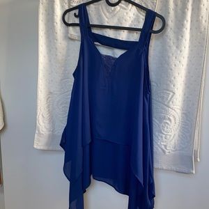 Francesca’s collections Royal Navy blouse tank top